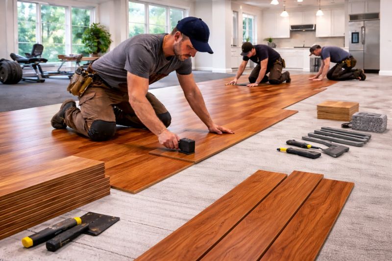 Cherry Floor Installation in Glen Ellyn, IL