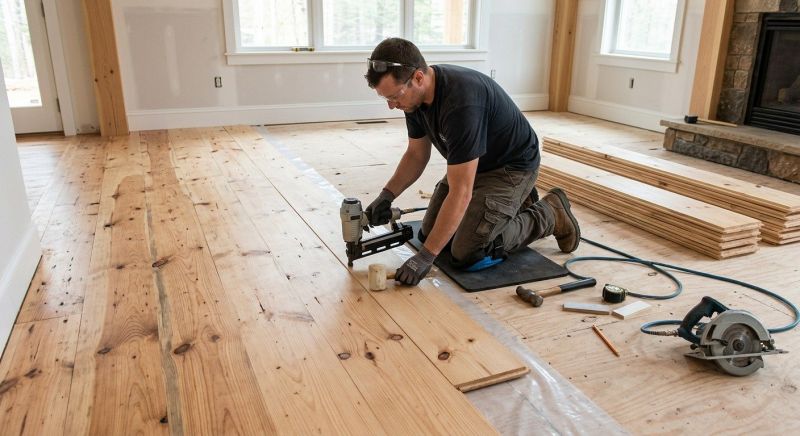 Pine Floor Installation in Skokie, IL