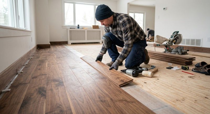 Walnut Flooring Installation in Skokie, IL