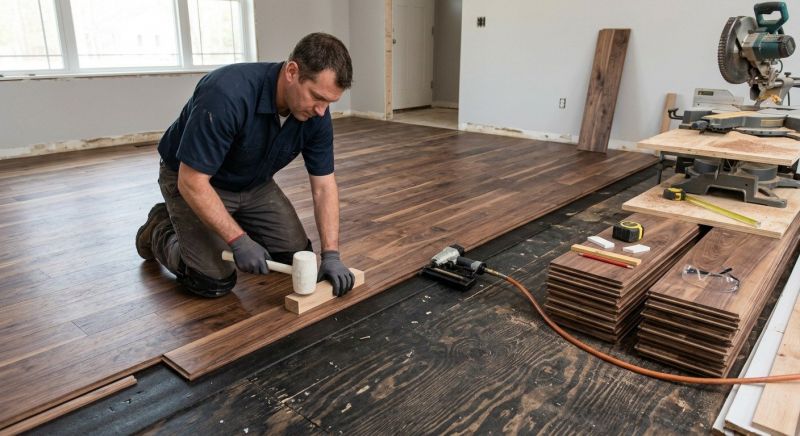 Walnut Flooring Installation in Skokie, IL