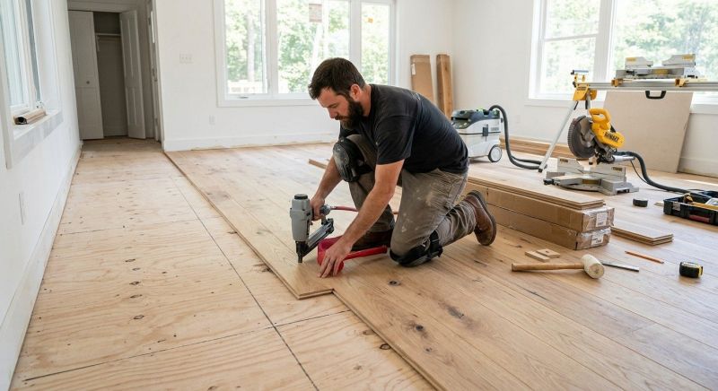 White Oak Floor Installation in Skokie, IL