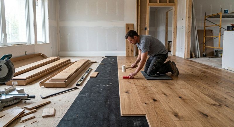 Wide Plank Floor Installation in Skokie, IL