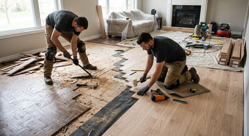 Wood Floor Replacement in Glencoe, IL