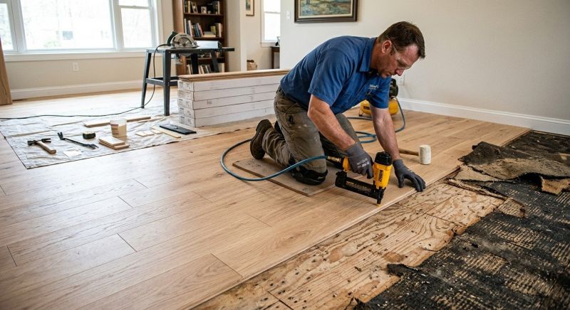 Wood Floor Replacement in Glenview, IL
